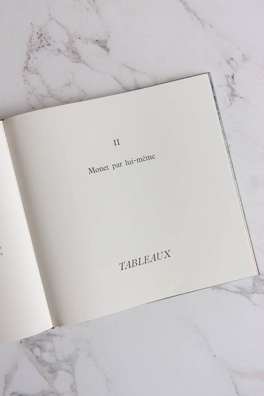 vintage French art book, “monet”