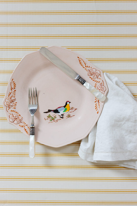 1930s art deco french émaux de longwy pink plate