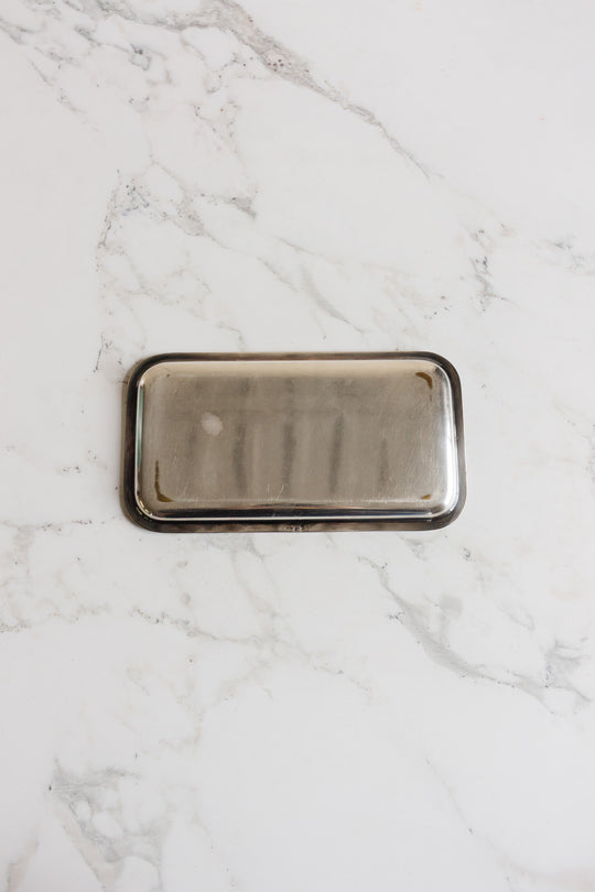 vintage french silverplate stamped vanity tray