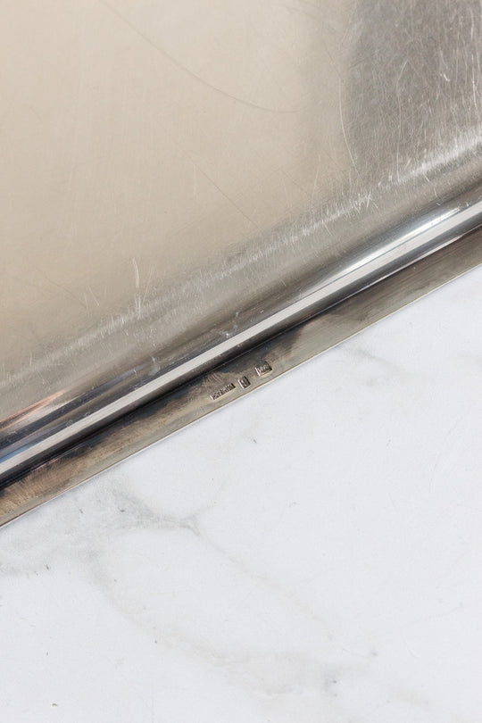 vintage french silverplate stamped vanity tray