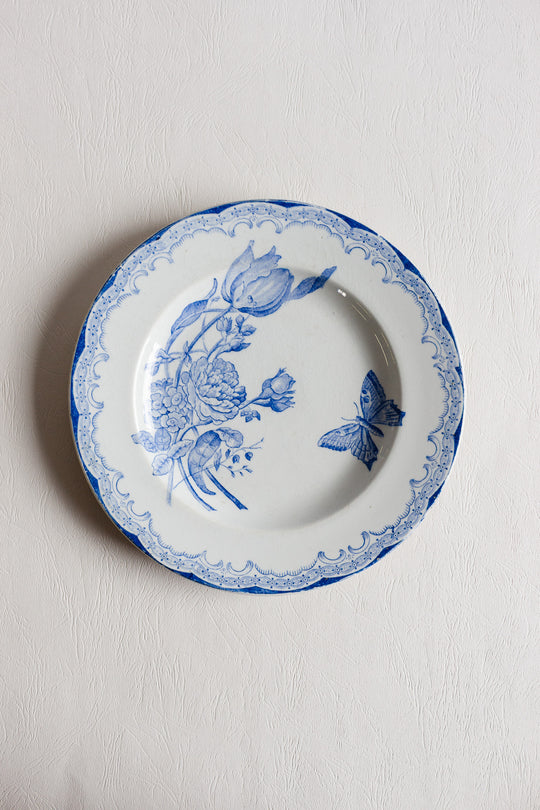 rare antique french gien "fleurs baptiste" plate