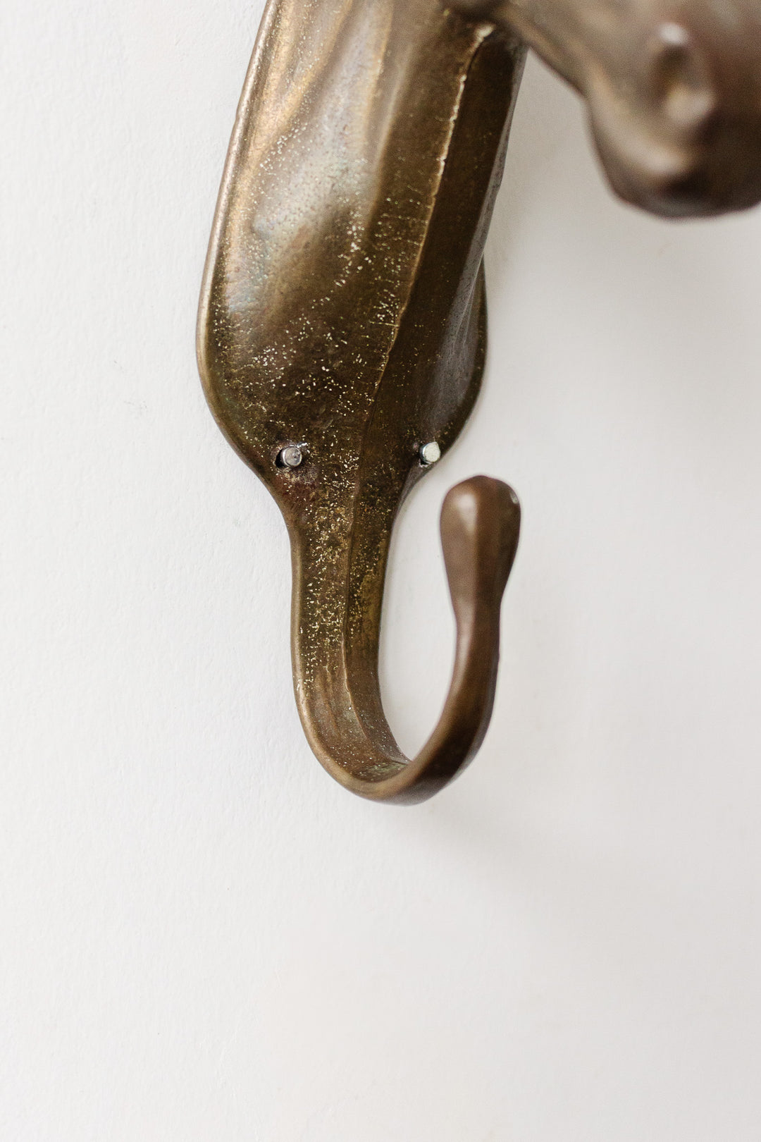 antique french cast metal horse hook