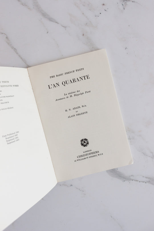 pair of Christopher's basic french texts