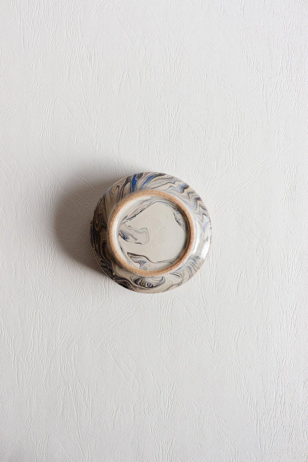 vintage french marbled pottery trinket box