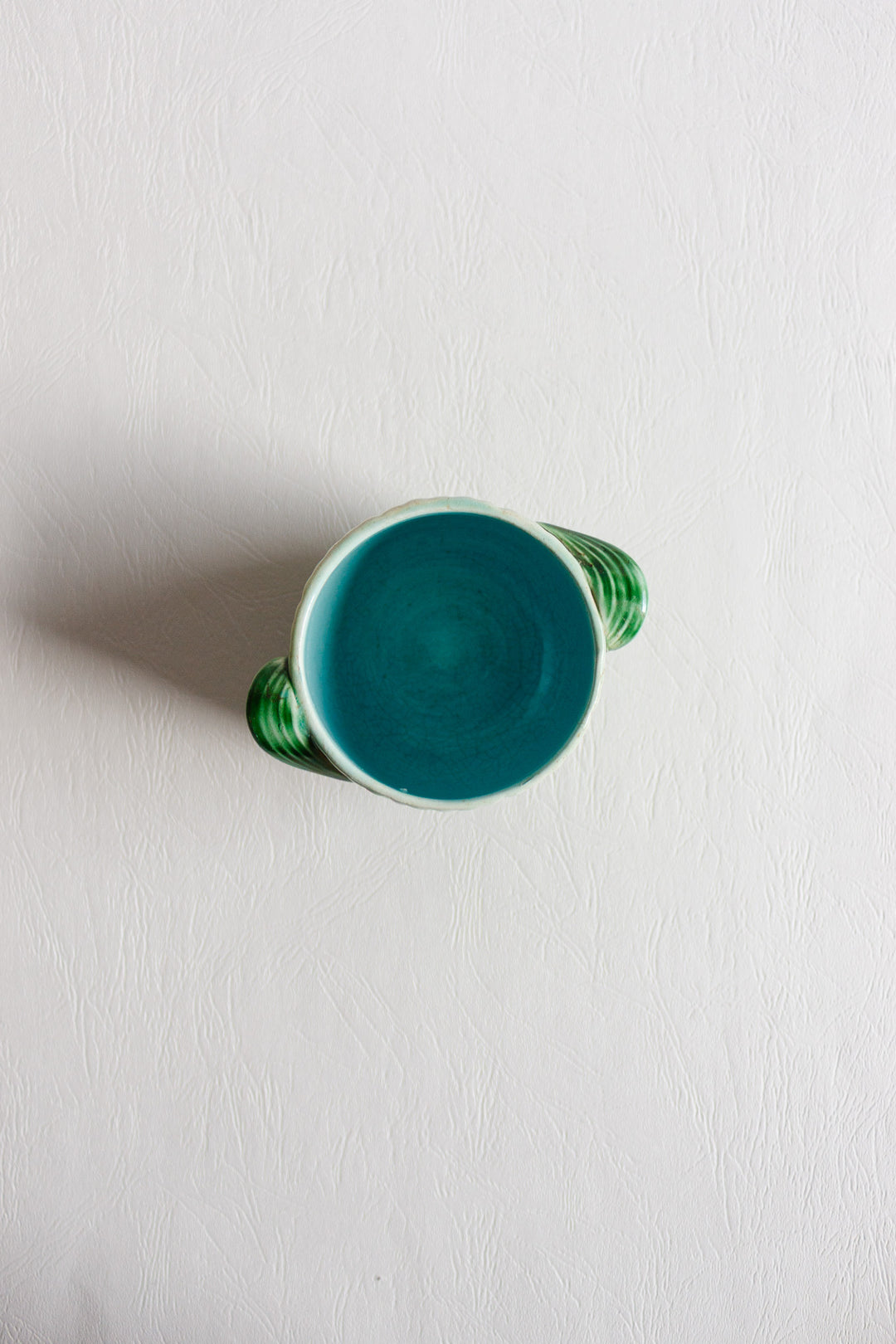 antique french majolica "cachepot en maïs"