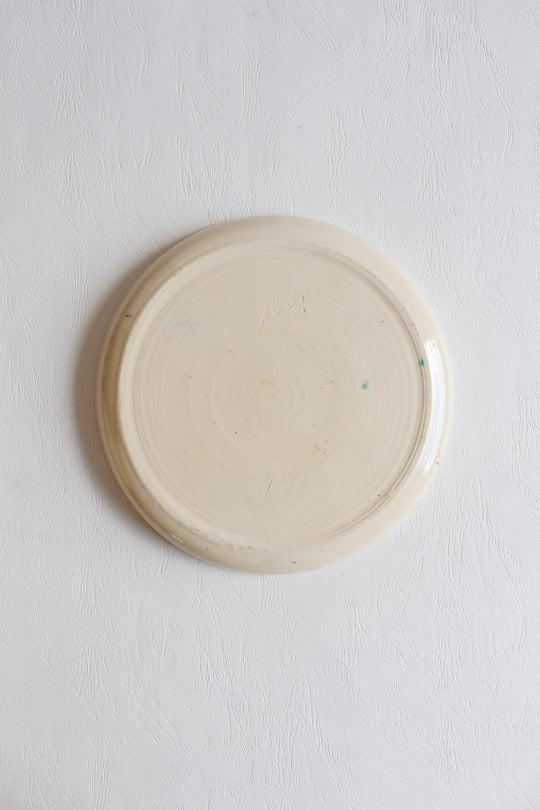 vintage french artisanal "les racines" dinner plates, set of 7
