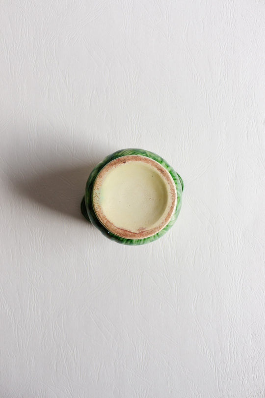 antique french majolica "cachepot en maïs"