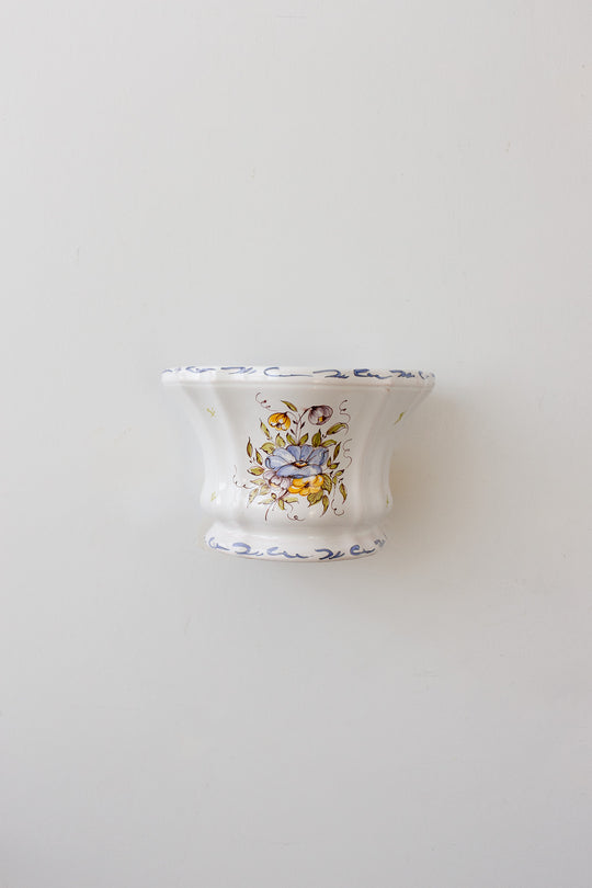 vintage french hand painted moustiers bouquetière