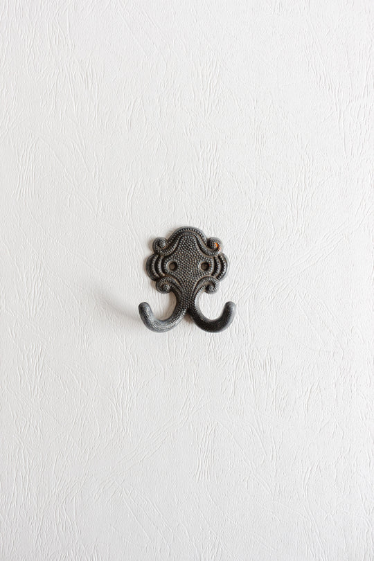 vintage french cast metal hook