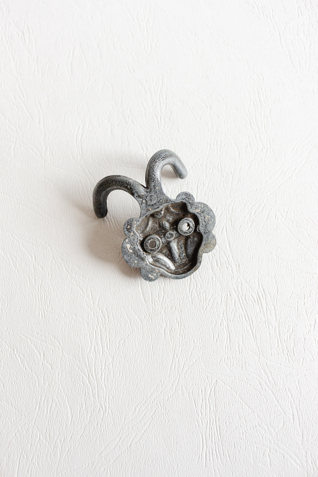 vintage french cast metal hook