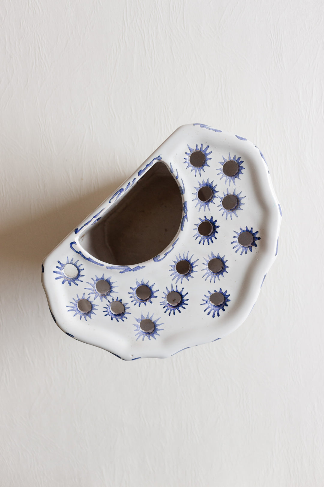 vintage french hand painted moustiers bouquetière