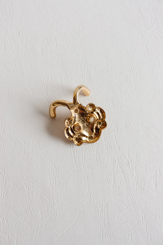 vintage french cast metal hook