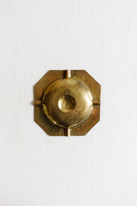 vintage Moroccan Casablanca 1952 brass ashtray