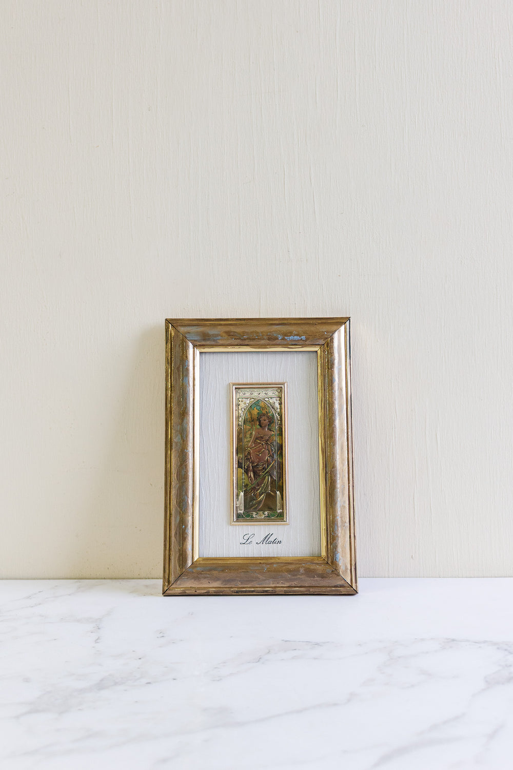 "le matin" vintage italian artistic creation on precious metal