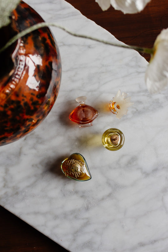 set of vintage french collectible miniature perfumes