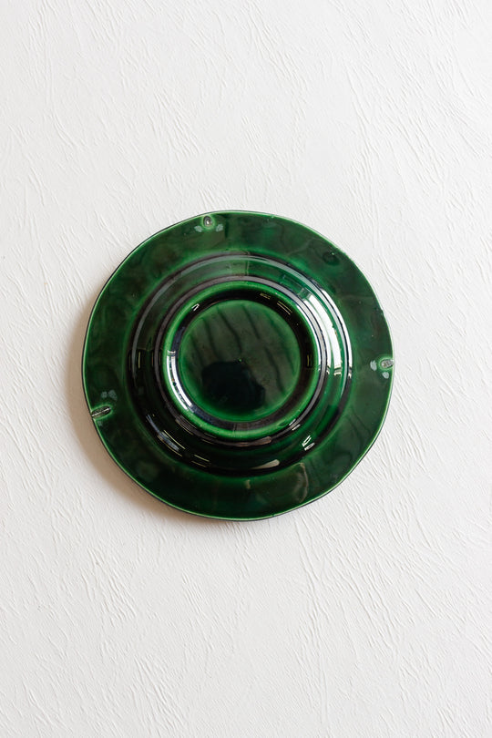 vintage french emerald green loterie nationale advertising ashtray