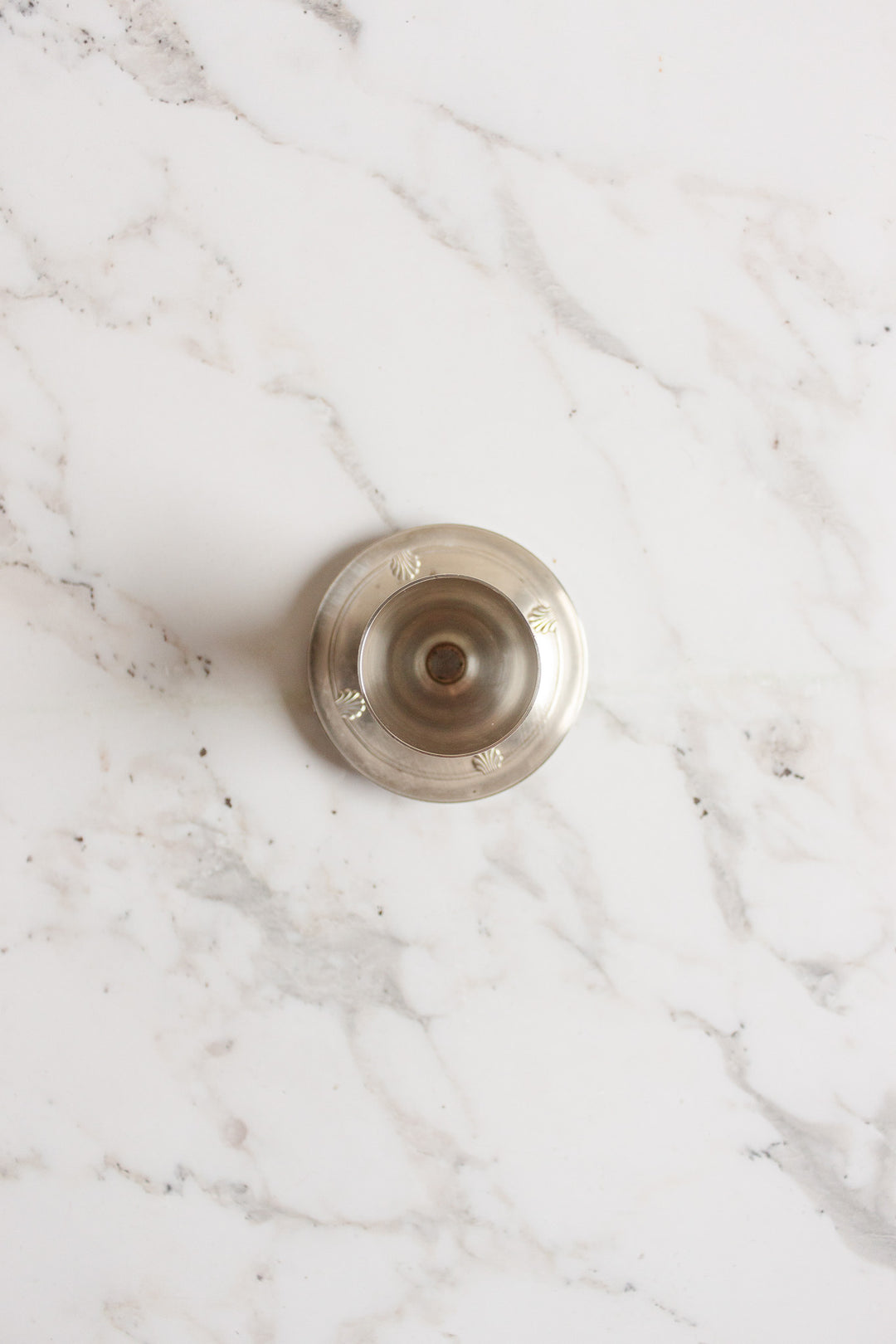 antique french silver plate monogrammed "DR" gift set