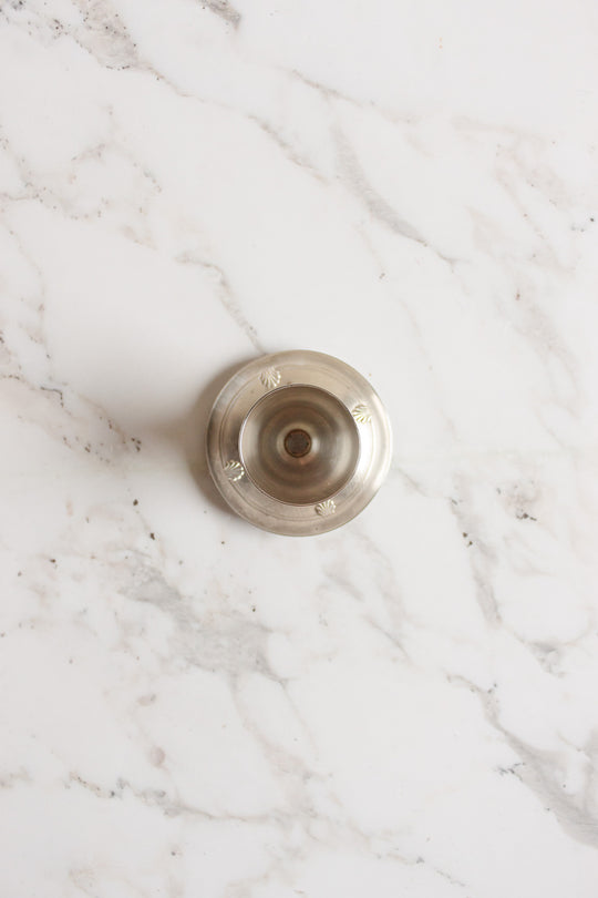 antique french silver plate monogrammed "DR" gift set