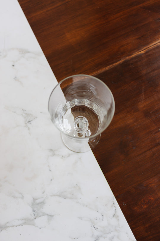 set of 4 antique French mirabeau glasses