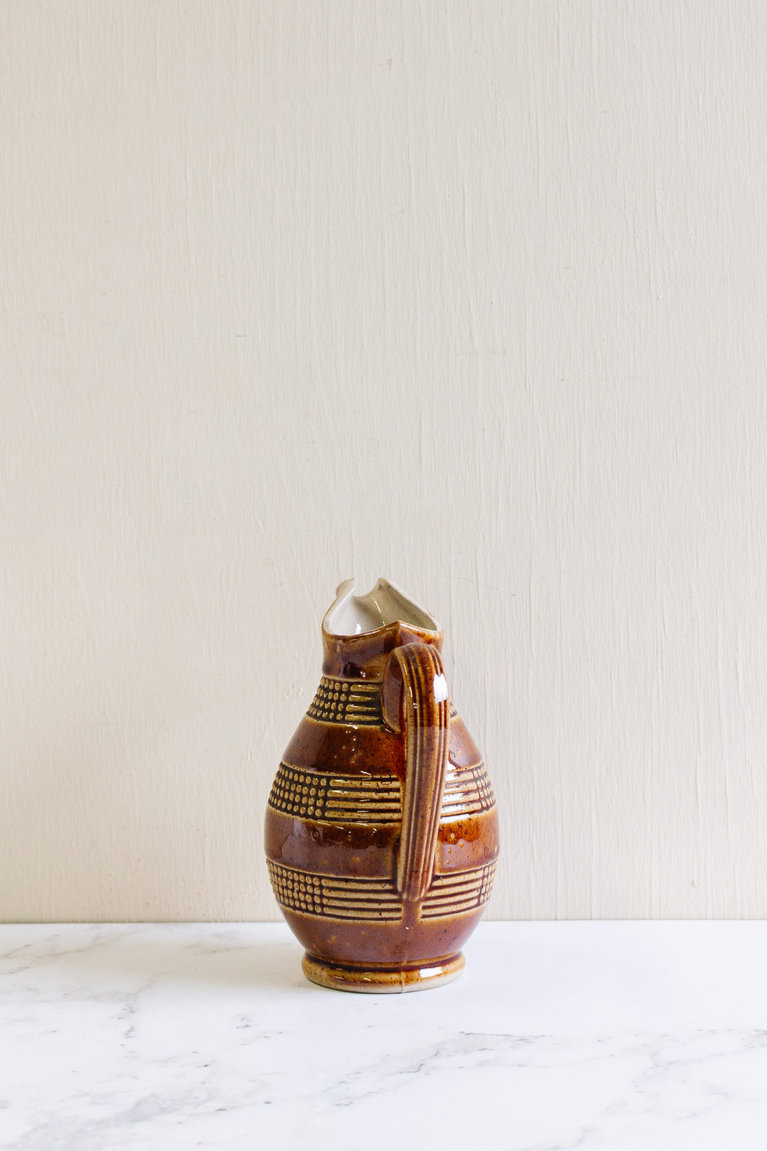 vintage quintessentially french stoneware pitcher