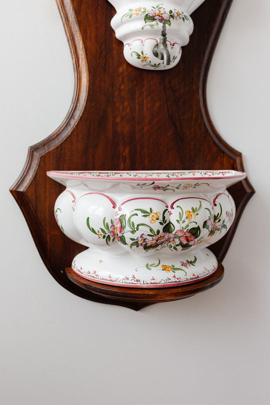 vintage french lallier faïencier moustiers-sainte-marie lavabo