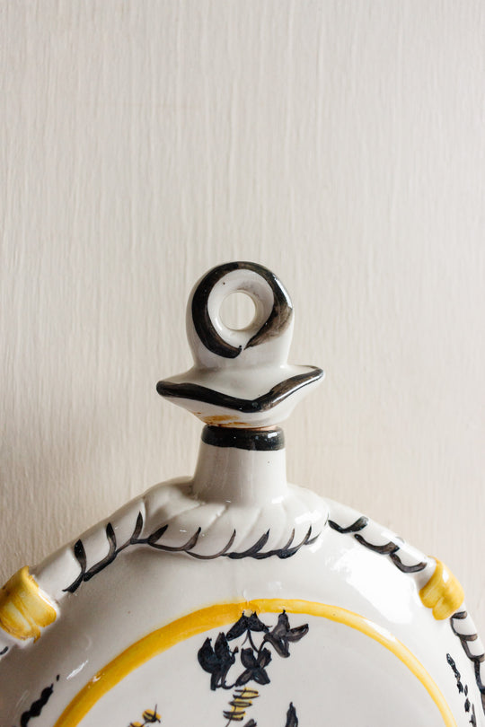 vintage French Cazalas ceramic hand painted vessel