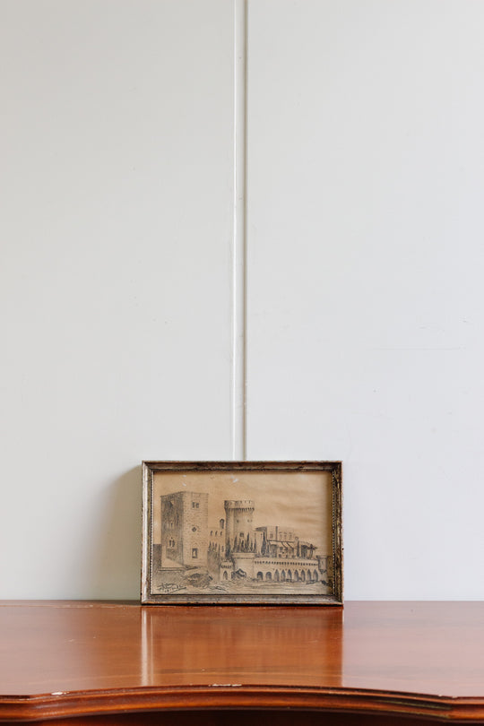 bâtiment au crayon 1932