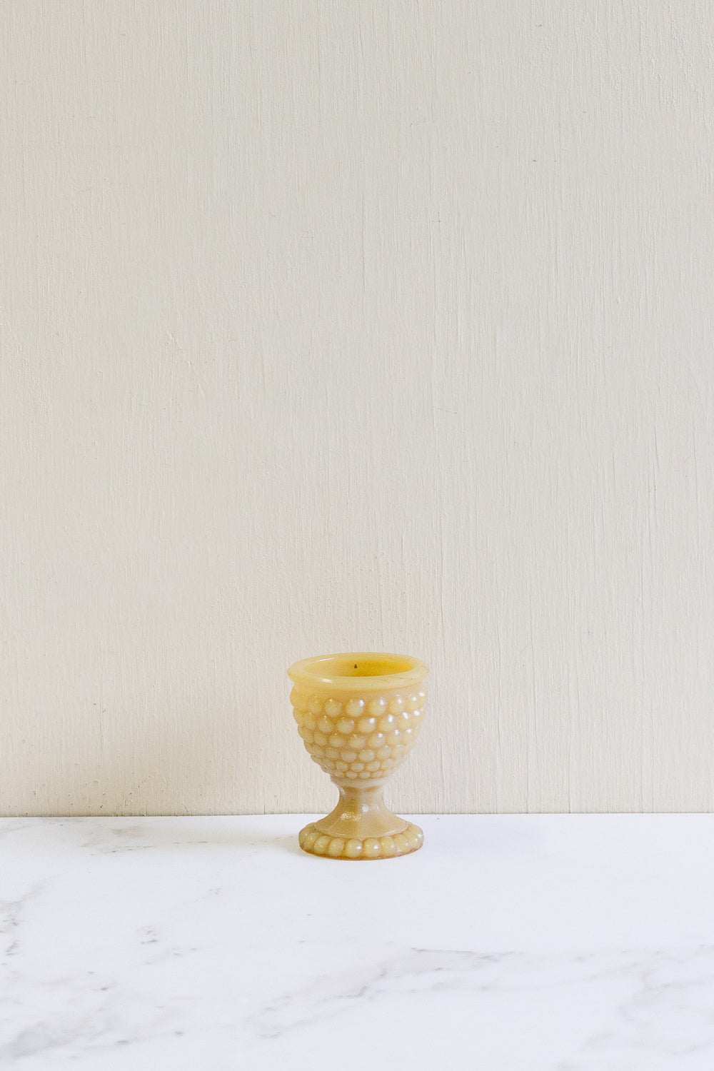 vintage hobnail mikglass egg cup