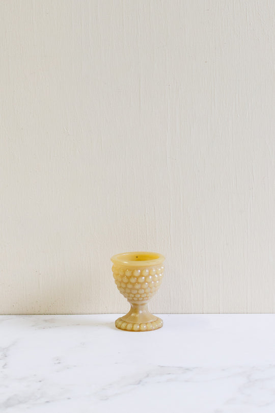vintage hobnail mikglass egg cup