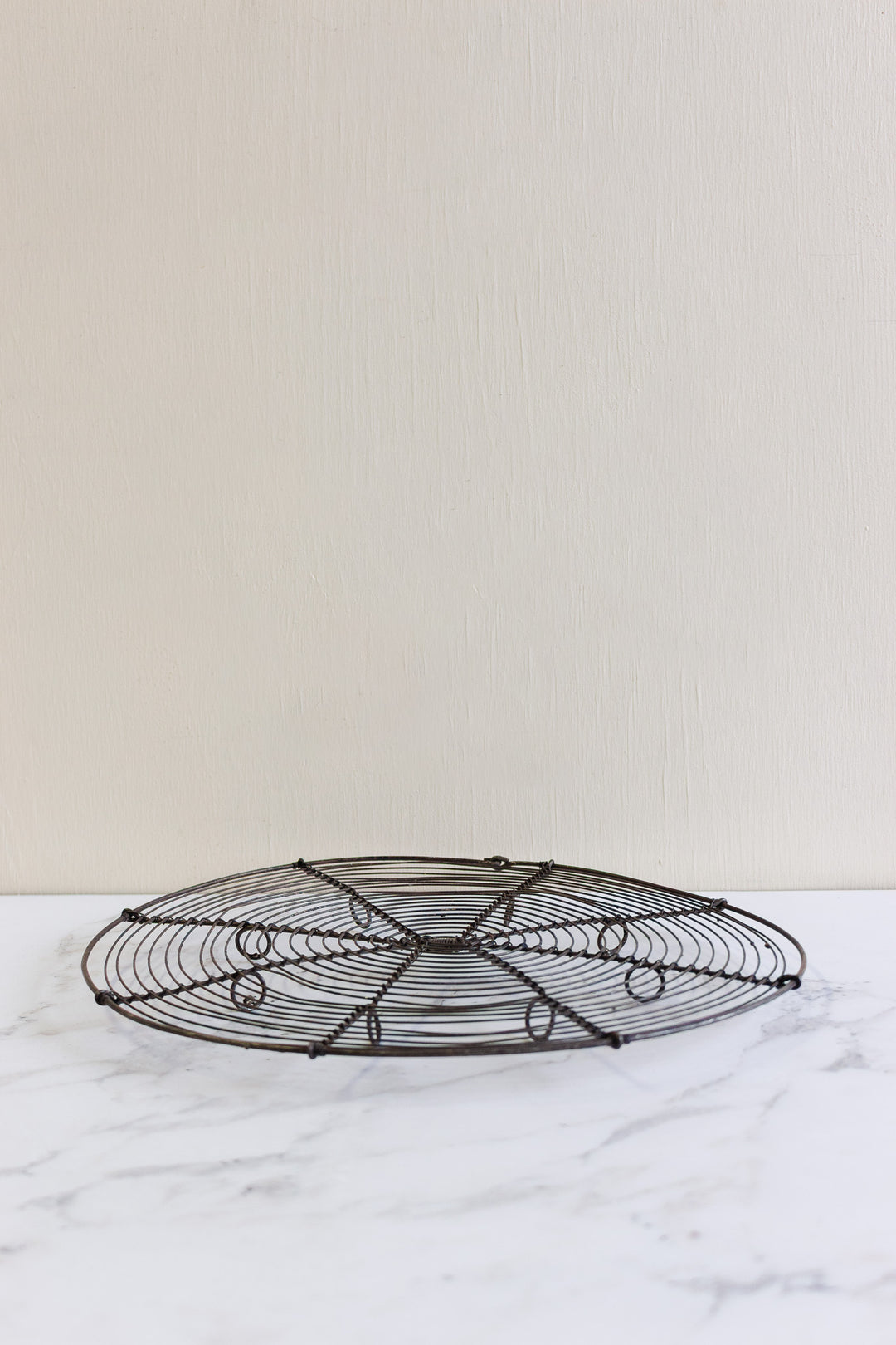 antique french round wire cooling rack