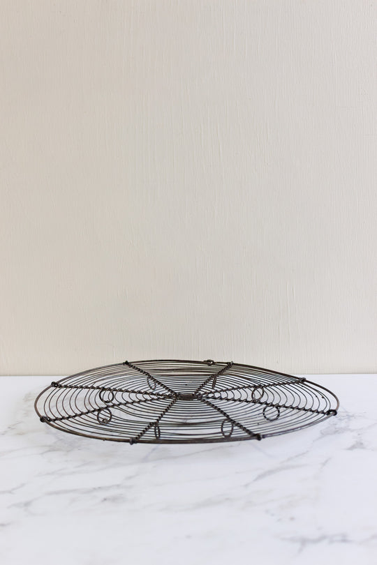 antique french round wire cooling rack