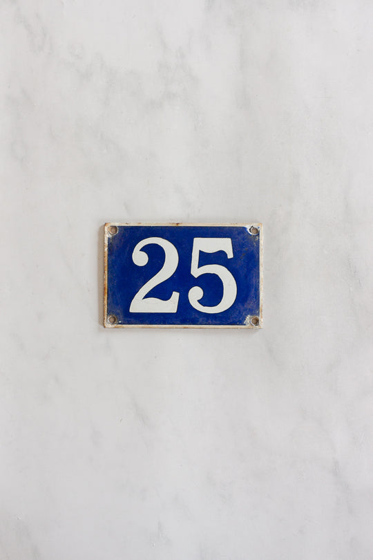 vintage french enamel apartment numbers