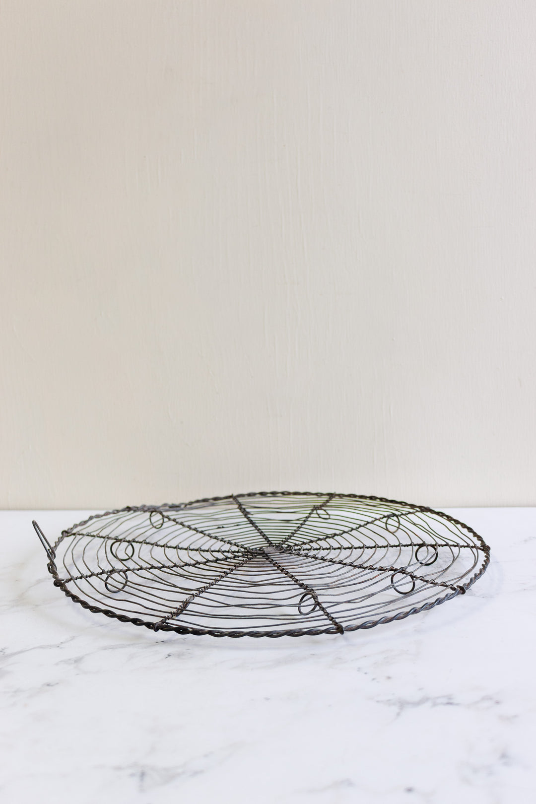antique french round wire cooling rack