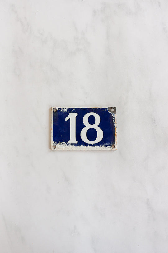 vintage french enamel apartment numbers