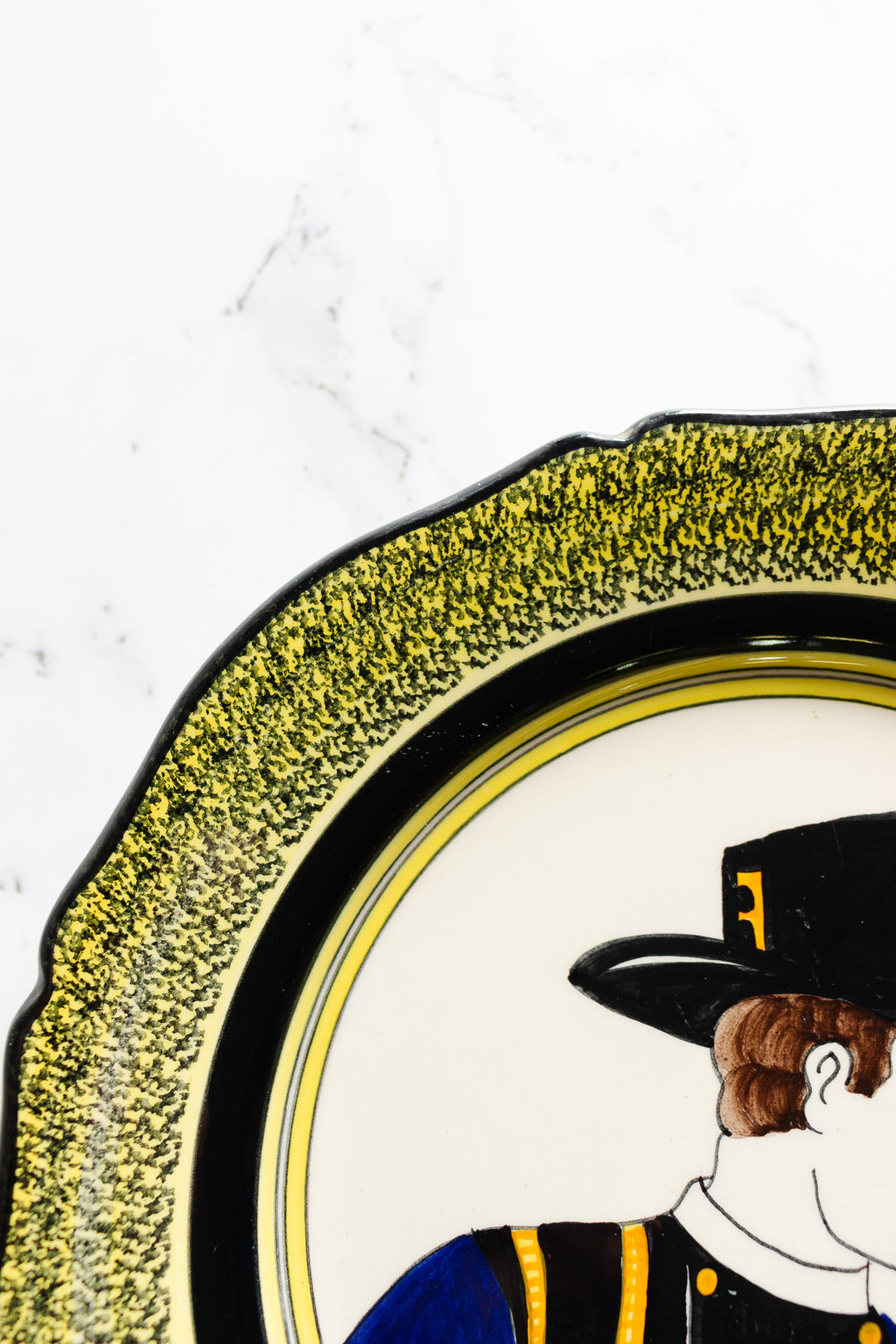 Early 20th century french quimper portrait plates