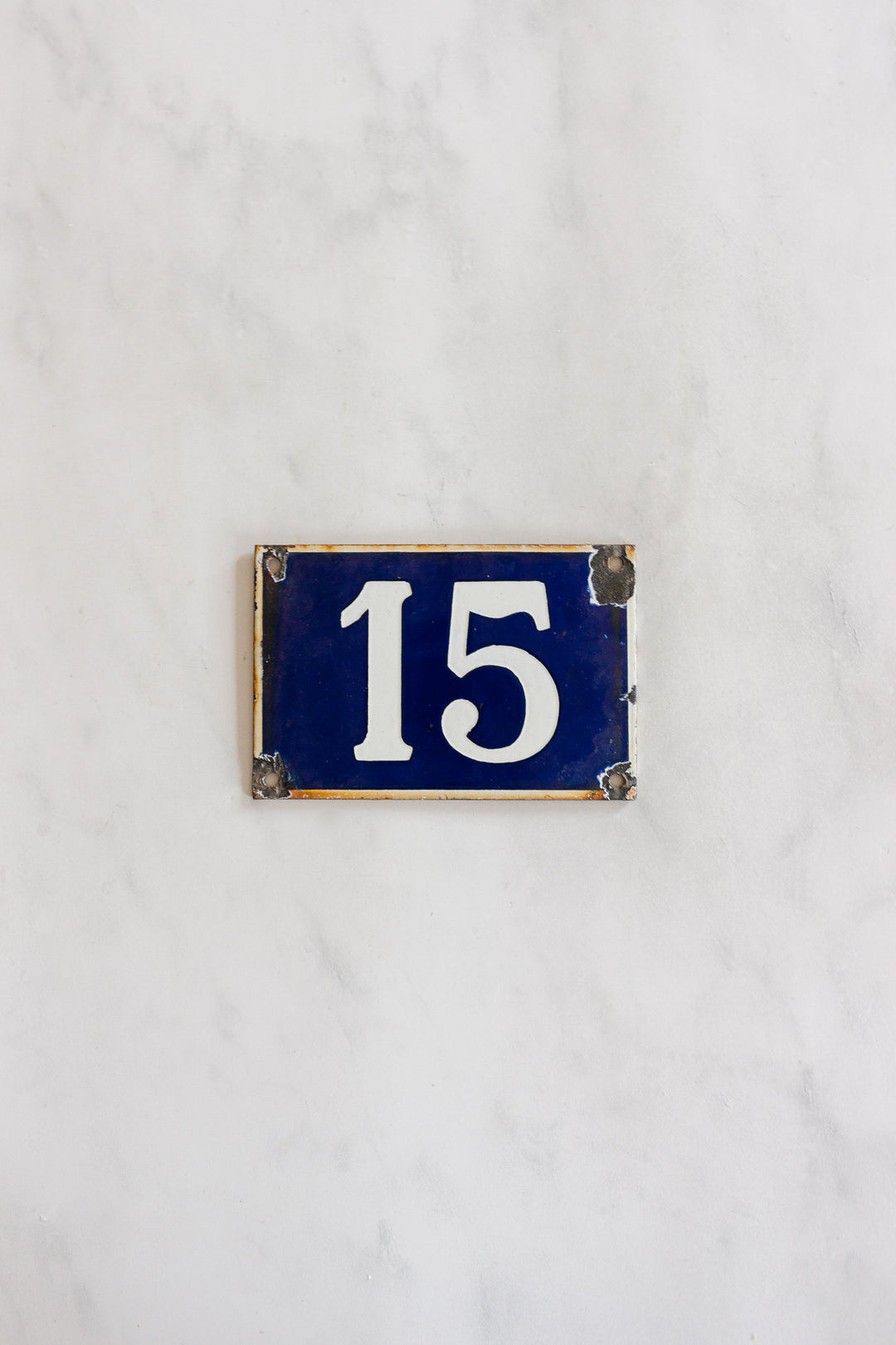 vintage french enamel apartment numbers