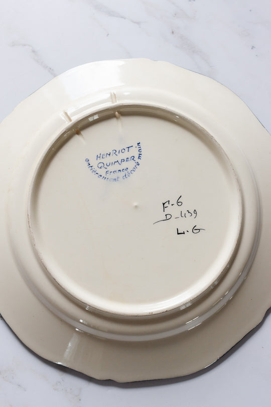 Early 20th century french quimper portrait plates