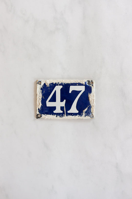 vintage french enamel apartment numbers