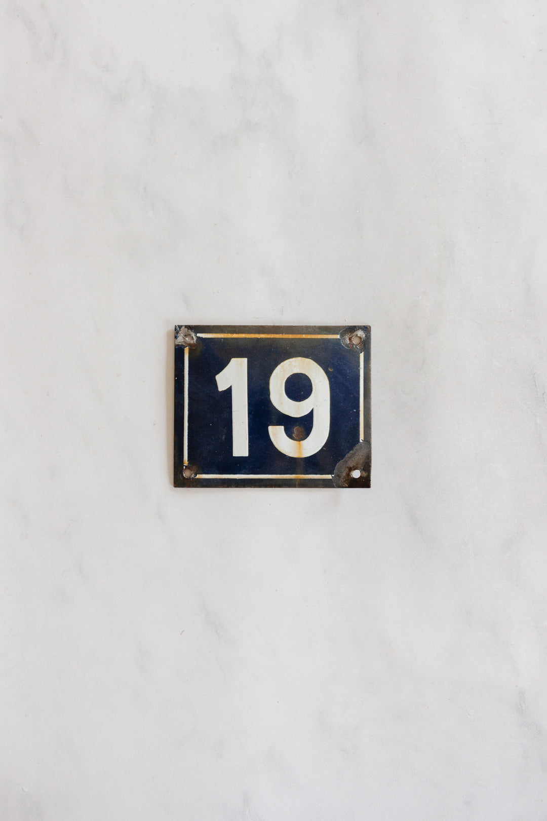 vintage french enamel apartment numbers