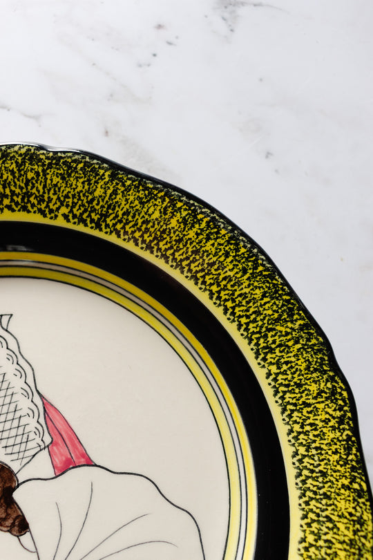 Early 20th century french quimper portrait plates