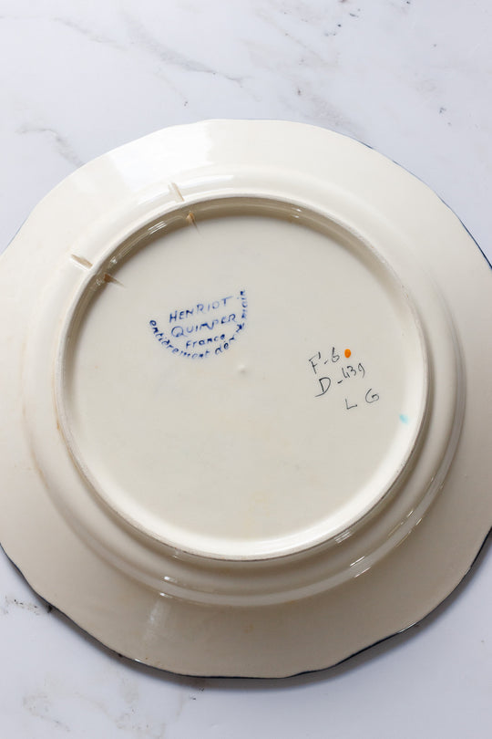 Early 20th century french quimper portrait plates