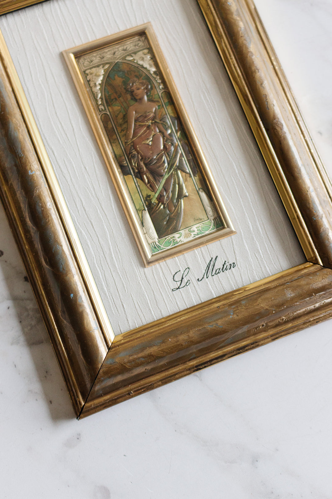"le matin" vintage italian artistic creation on precious metal