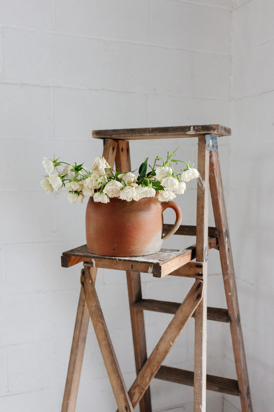 extra large vintage french stoneware confit pot