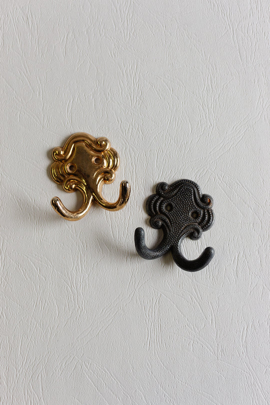 vintage french cast metal hook