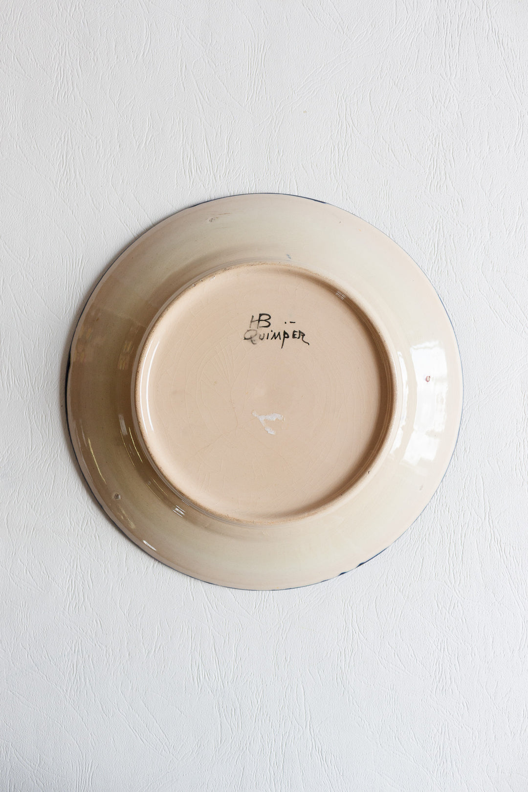 vintage french hand painted quimper plate