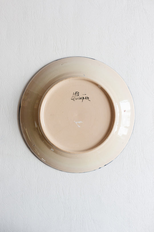 vintage french hand painted quimper plate