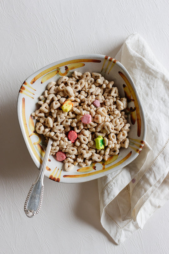 vintage french hand painted quimper bowl, signed