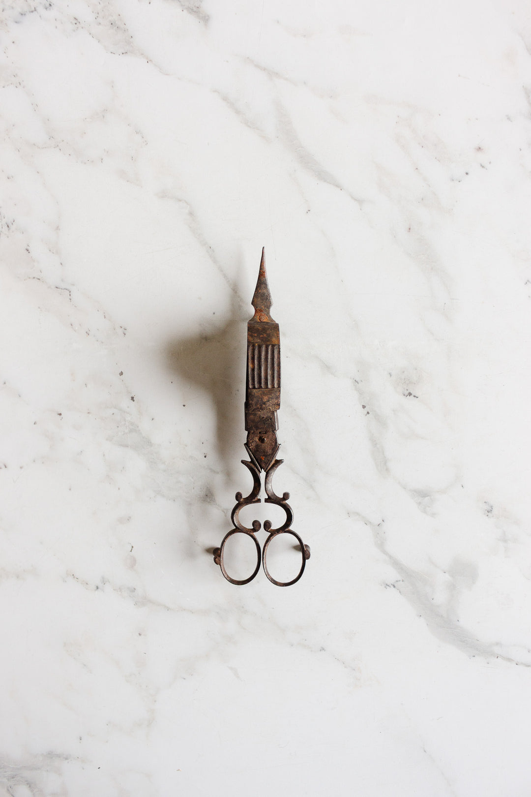 antique french ornate scissor candle snuffer