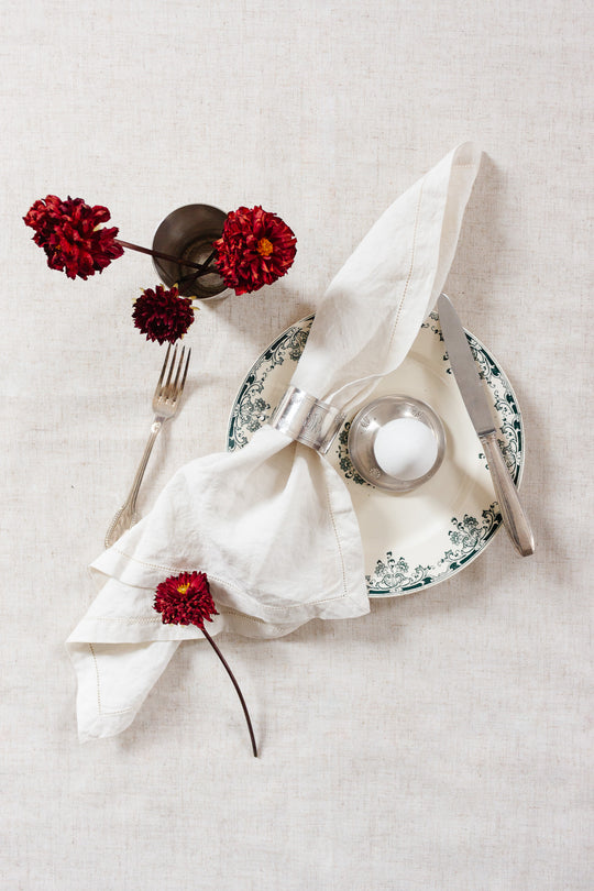 antique french silver plate monogrammed "DR" gift set