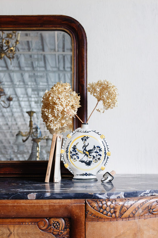 vintage French Cazalas ceramic hand painted vessel